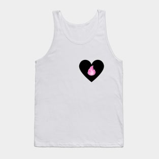 Fire Heart - Black and Pink Tank Top